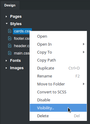 CSS Context Menu