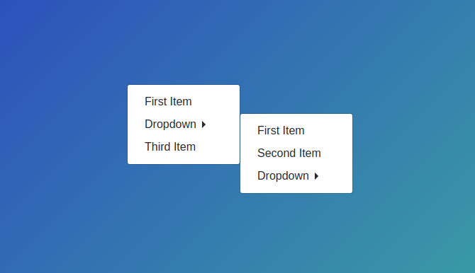 Multilevel Dropdown Example