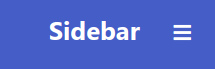 Sidebar Logo and Hamburger Menu